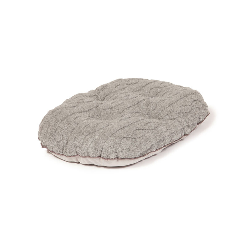 Pewter grey quilted dog mattress