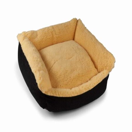 Cosy wool cream bolster dog beds