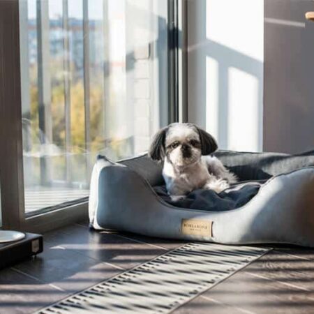 Classic grey bolster bed