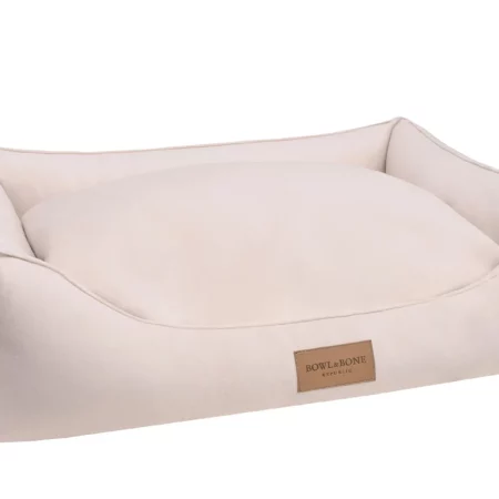 Cream dog bed