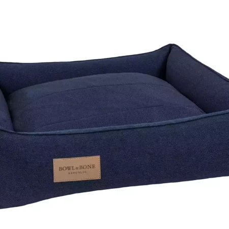 Navy dog bed
