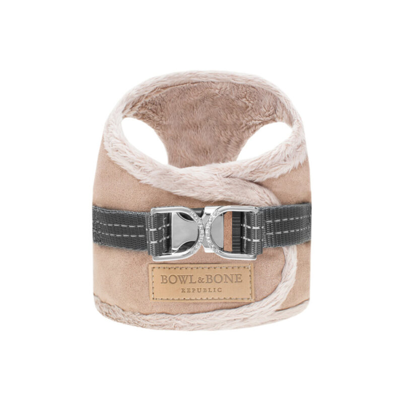 dog harness cream and latte