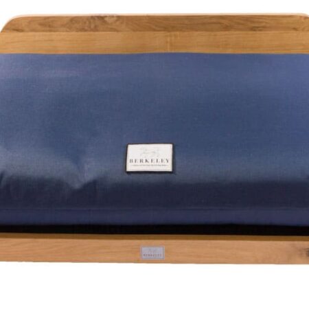 Wooden oak raised dog bed with Waterproof Orthopaedic Dog Mattress
