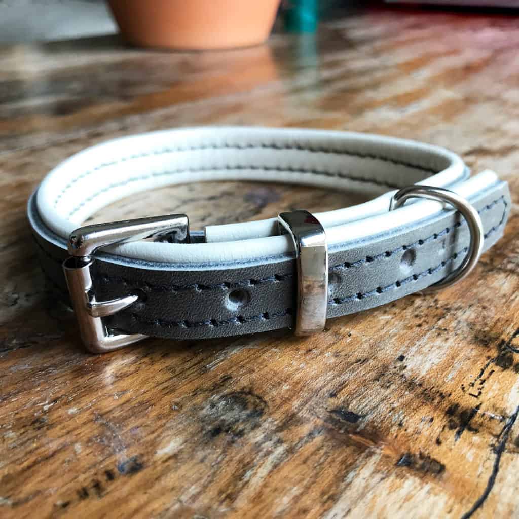 Designer leather dog collars and matching leads Tweed dog collars