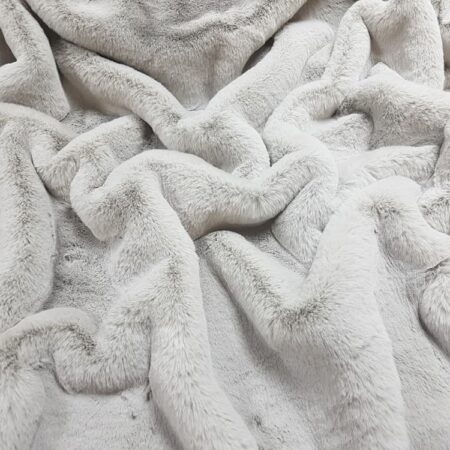 Silver Grey Faux Fur Throw Blanket