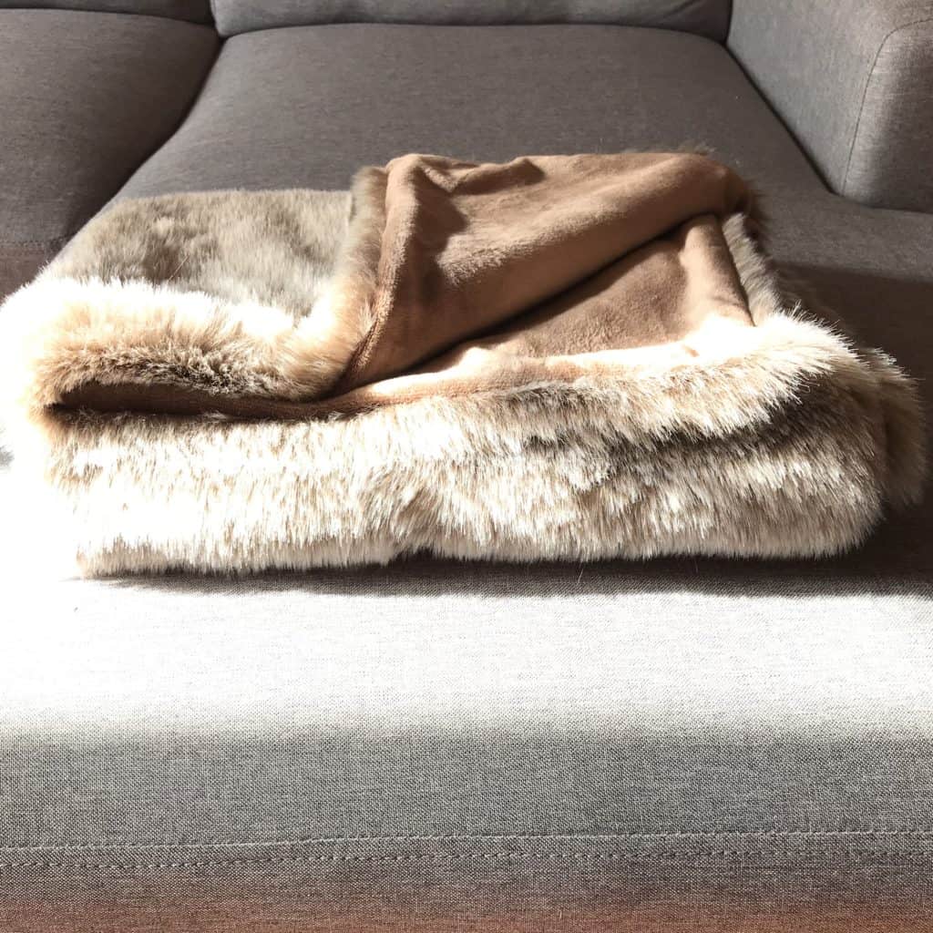 Luxury dog blankets and throws Koala faux fur throw, pure luxury