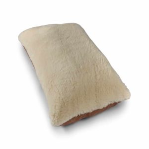 Luxury cream merino wool dog pillow
