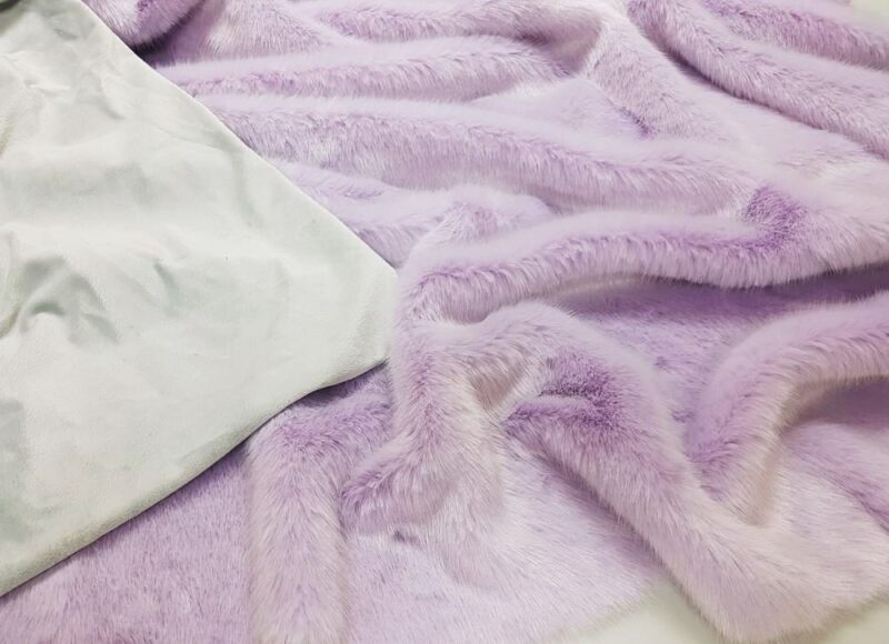 Lavendar lilac faux fur throw blanket
