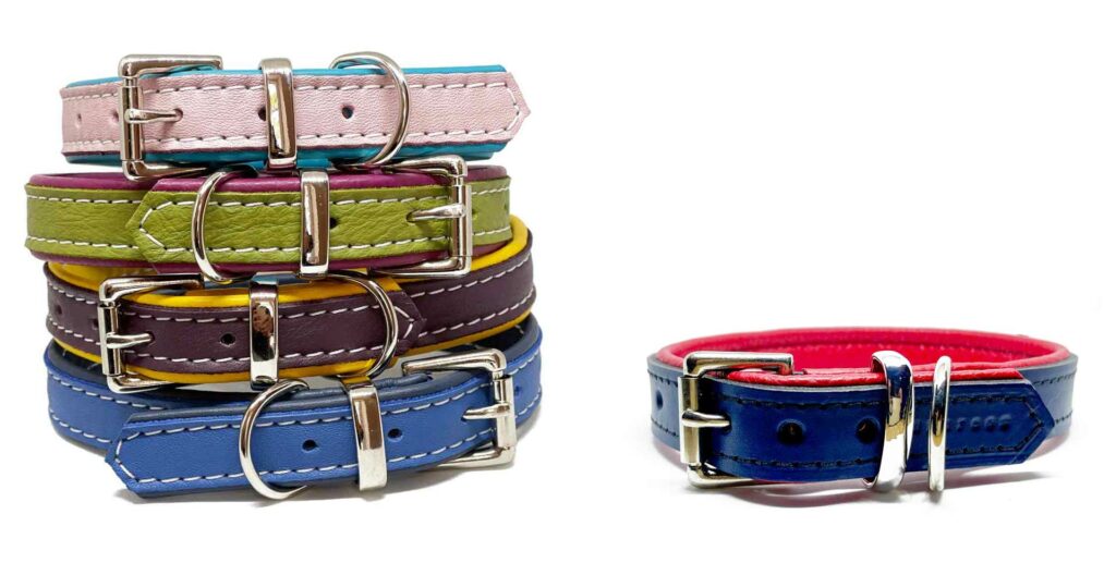 Leather dog collars and leads