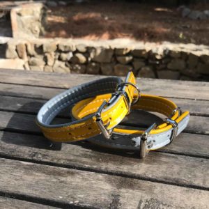 Soft padded leather dog collars