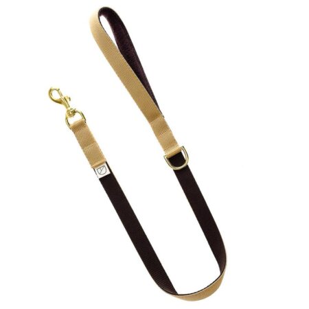 Luxury black taupe WEBBING Dog LEAD