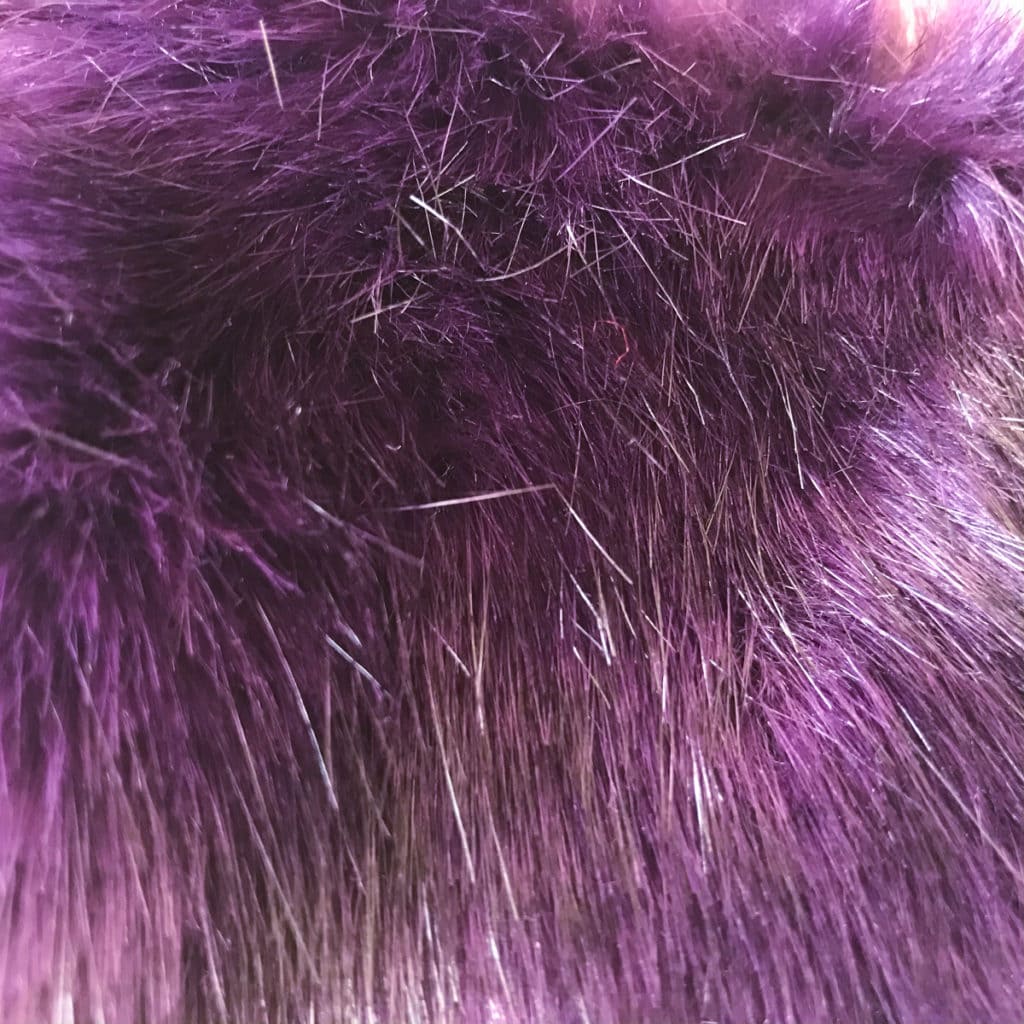 Purple faux fur blanket