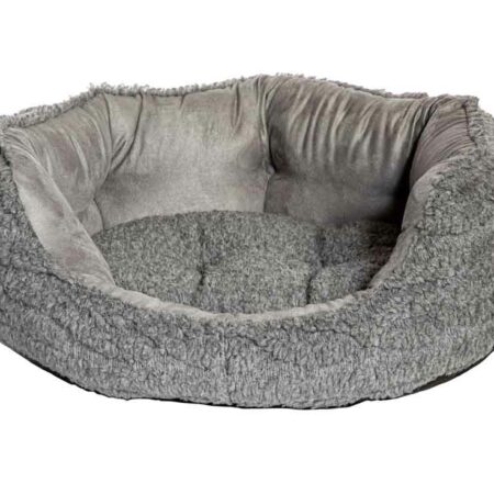 Grey dog bed