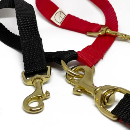 Handmade Luxury Webbing Dog Lead with Detachable Splitter (for 1 or 2 dogs)