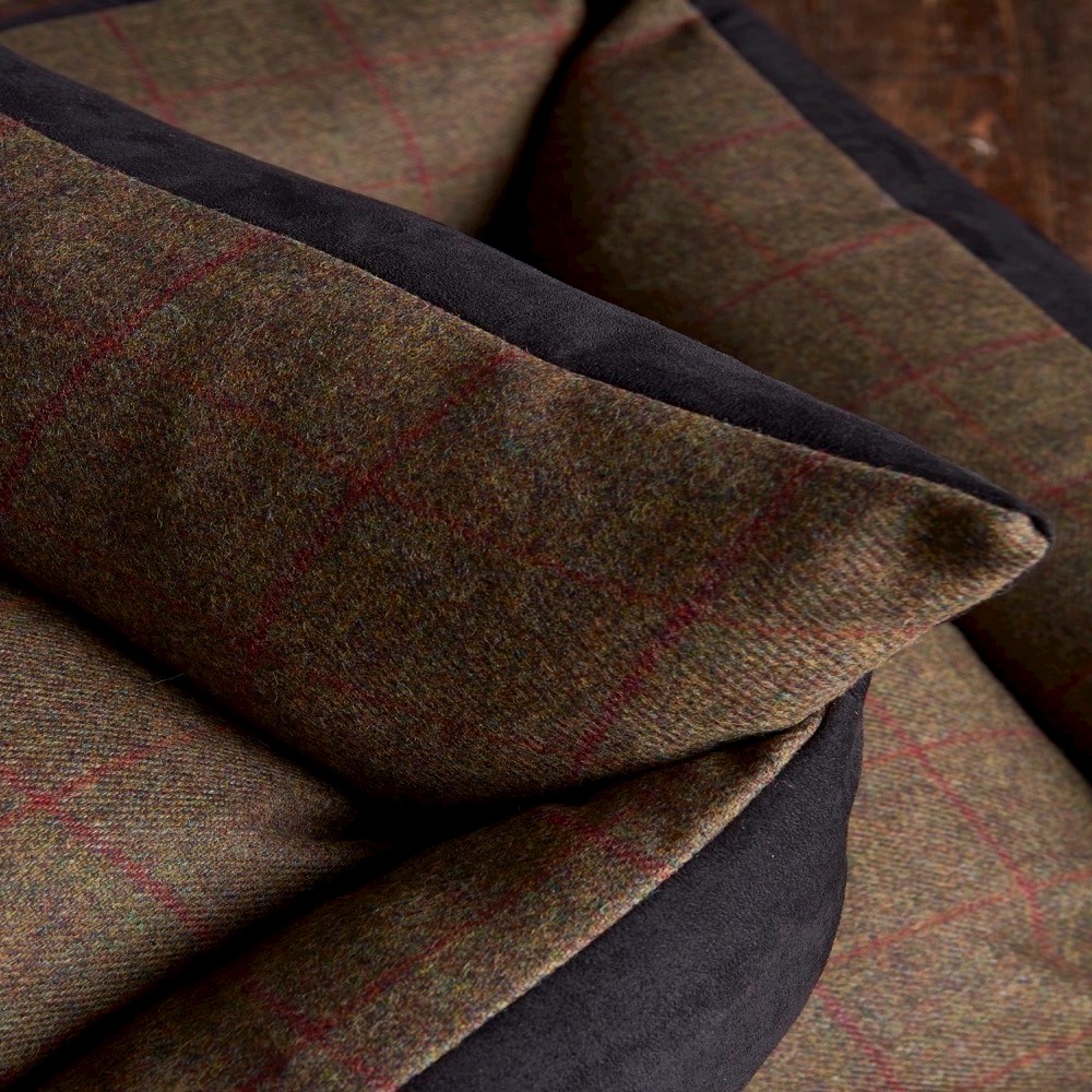 Tweed Bolster Dog Bed