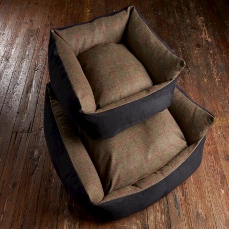 Tweed Bolster Dog Bed
