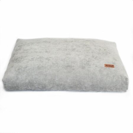 Grey dog bed