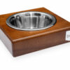 Wooden dog bowl