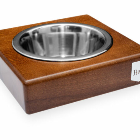 Wooden dog bowl