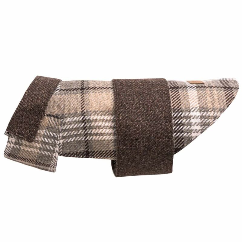 Tweed Dog Coat in Brown