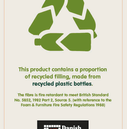 Filled with recycled fibre