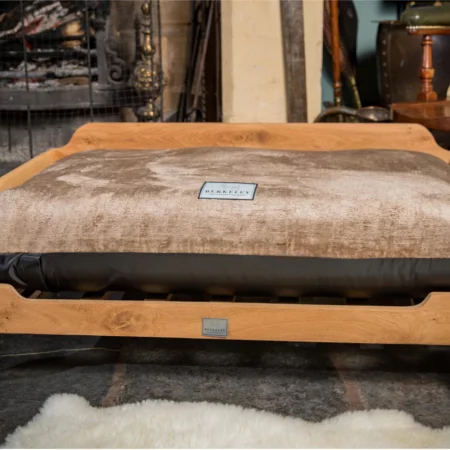 Velvet waterproof dog bed for older dogs