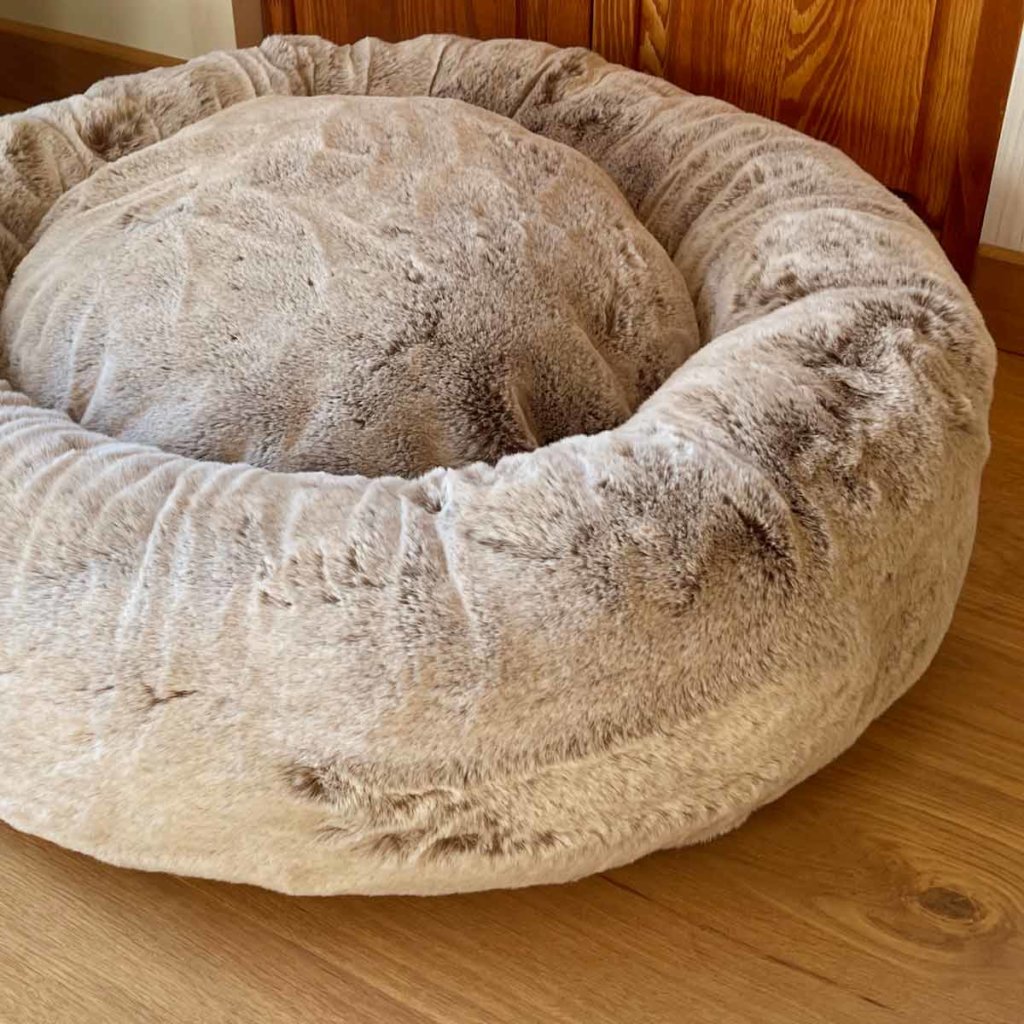 Sumptuous Faux Fur Donut Dog Bed by The Stylish Dog Company Koala The Stylish Dog Company