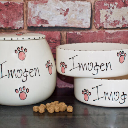 Ceramic treat jar for dogs