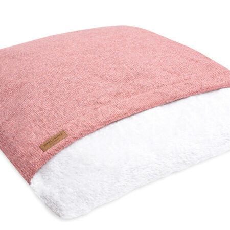Pink burrow dog bed