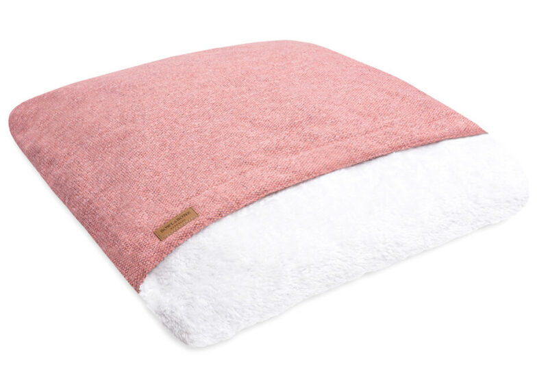 Pink burrow dog bed