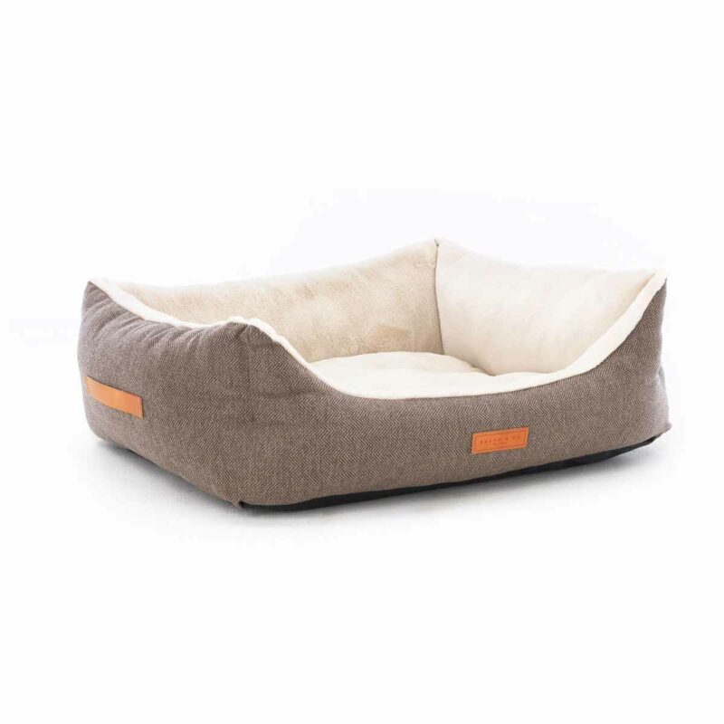 Herringbone dog bed