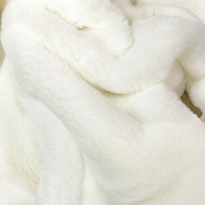 Cream faux fur dog blanket