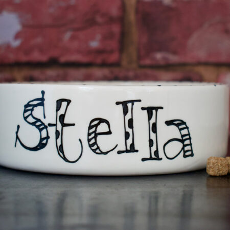 Doodle font design personalised dog bows