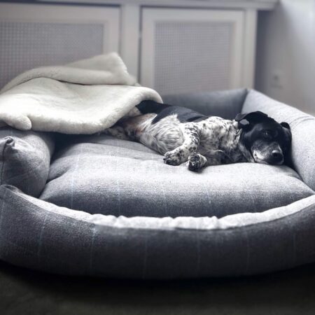 Luxury Tweed Bolster Dog Bed