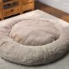 Beige Calming Faux fur dog bed