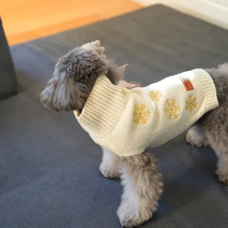 Alternative view of Christmas Lambswool Dog Jumper ASPEN | Snowflake