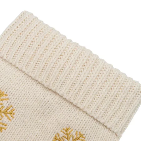 Christmas Cream Snowflake Dog Jumper - Made with lambswool