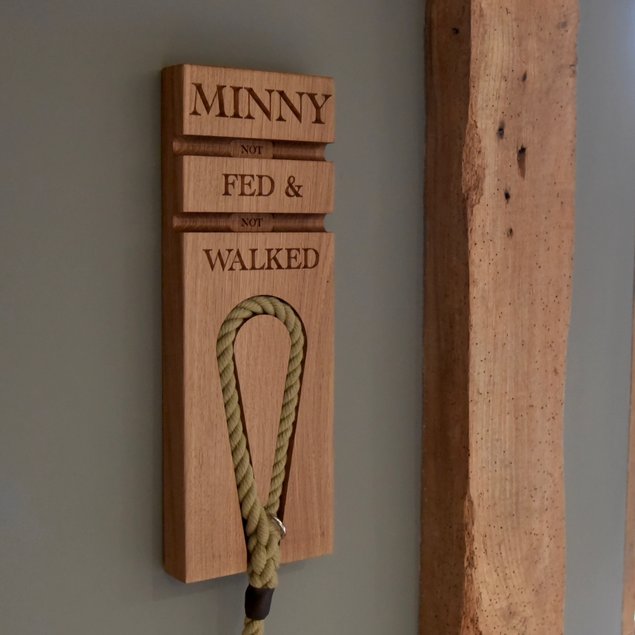Personalised Oak Lead Rack - Image 2