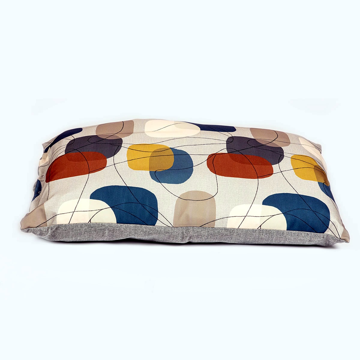 Colour Block Silver Deep Duvet Dog Bed