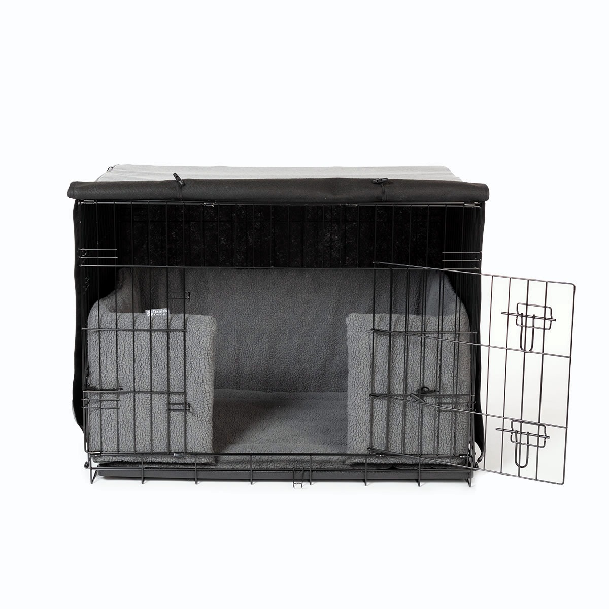 Grey Dog Crate Cover - Image 2