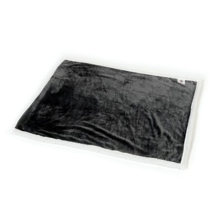 Alternative view of Charcoal Faux Fur Dog Blanket