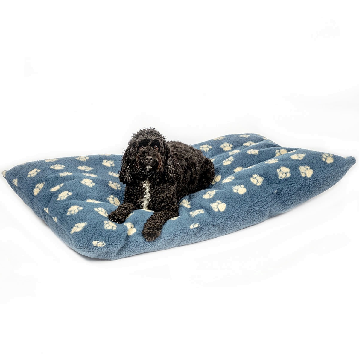 Sherpa Fleece Harbour Paw Deep Duvet Dog Bed