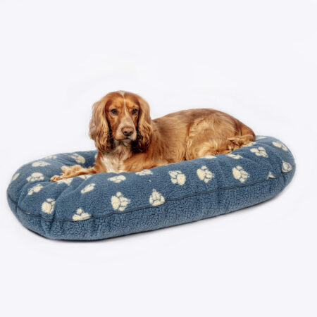 Sherpa Fleece Harbour Paw Quilted Dog Mattress