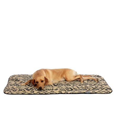Sherpa Fleece Neutral Geo Dog Blanket