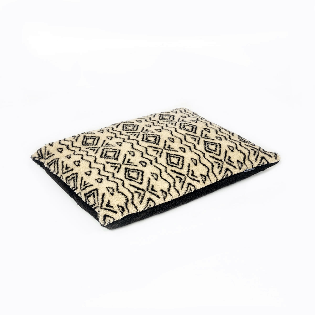 Sherpa Fleece Neutral Geometric Deep Duvet Cover - Image 3