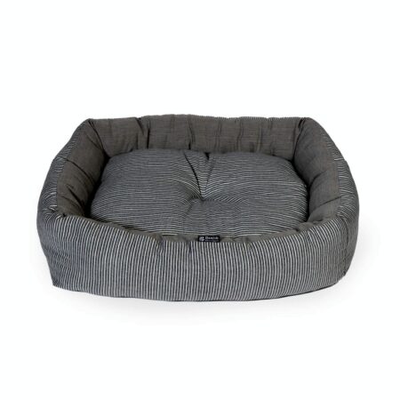 Alternative view of Rustic Stripes Grey Snuggle Dog Bed