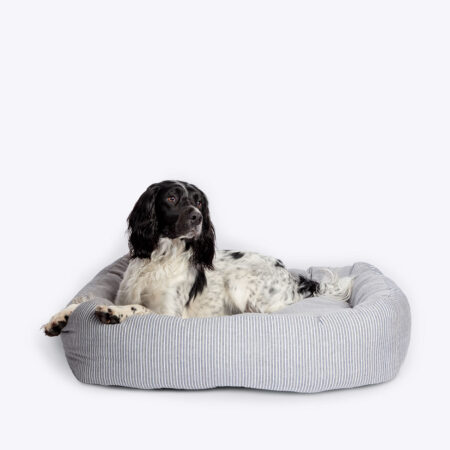 Rustic Stripes Grey Snuggle Dog Bed