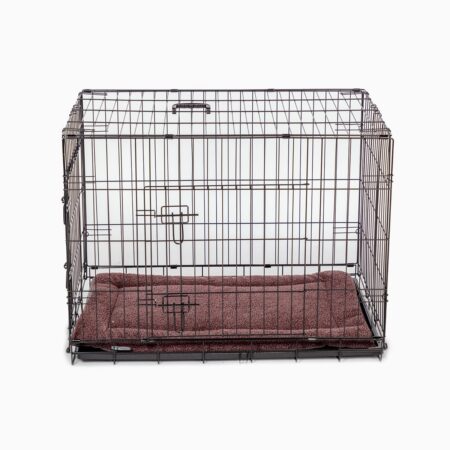 Mauve Dog Crate Mattress in crate