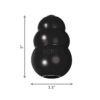 KONG Extreme black rubber dog toy for power chewers