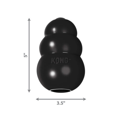 KONG Extreme black rubber dog toy for power chewers